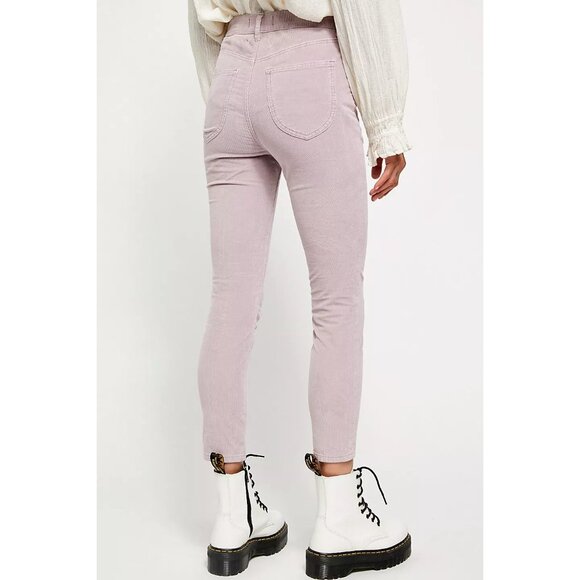 Free People We The Free Sun Chaser Skinny Corduroy Button-Fly Pants Lavender 29 - Picture 2 of 16